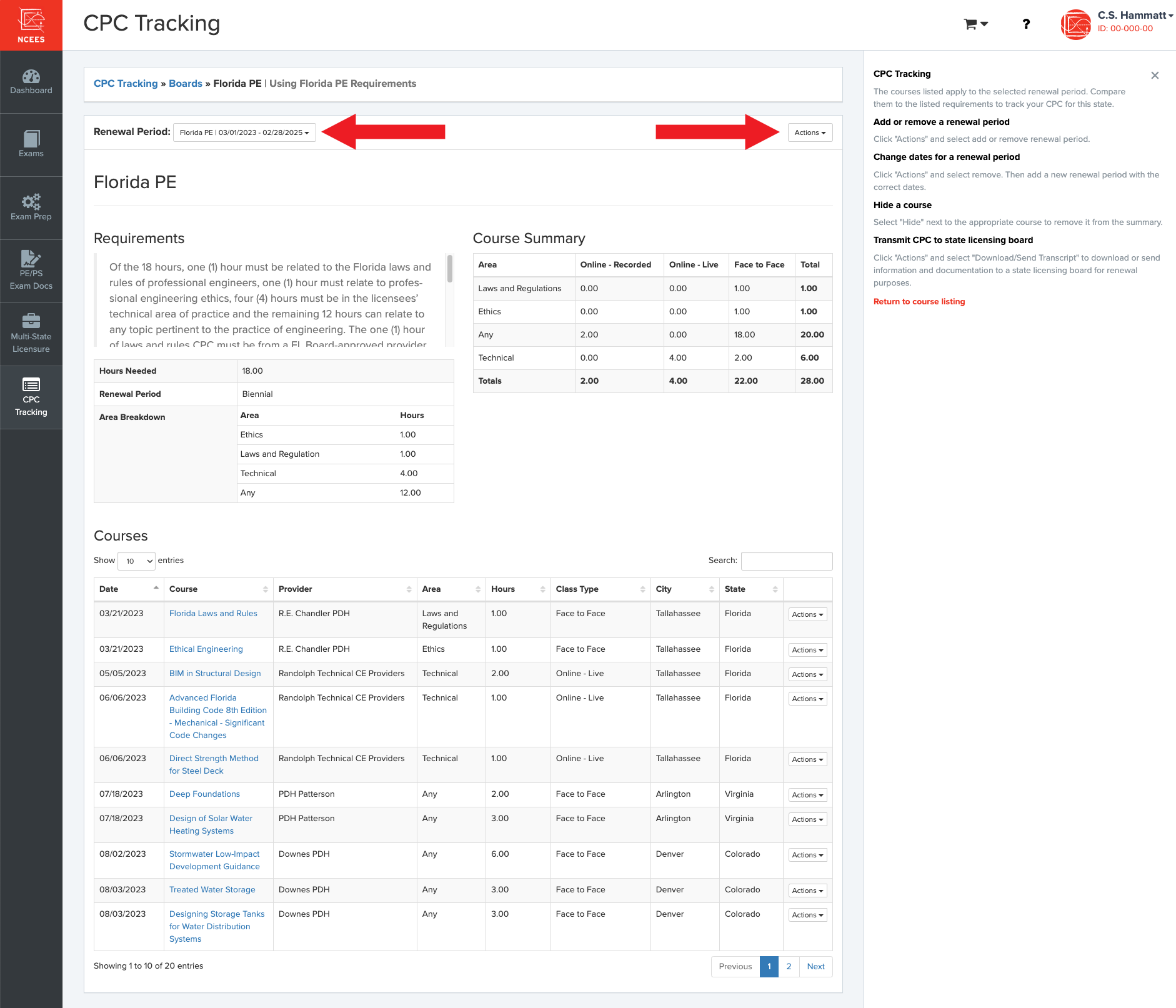 NCEES CPC Tracking instructions